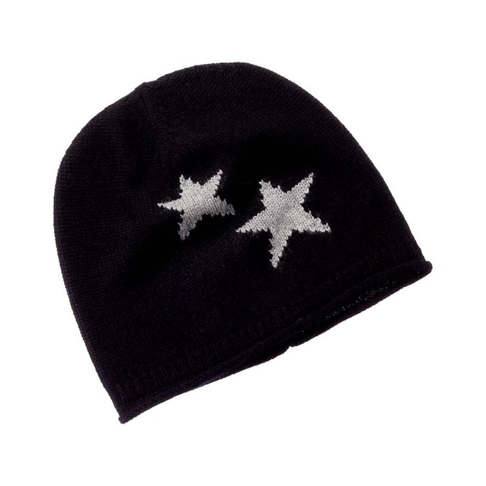 Sofiacashmere Intarsia Star Cashmere Beanie